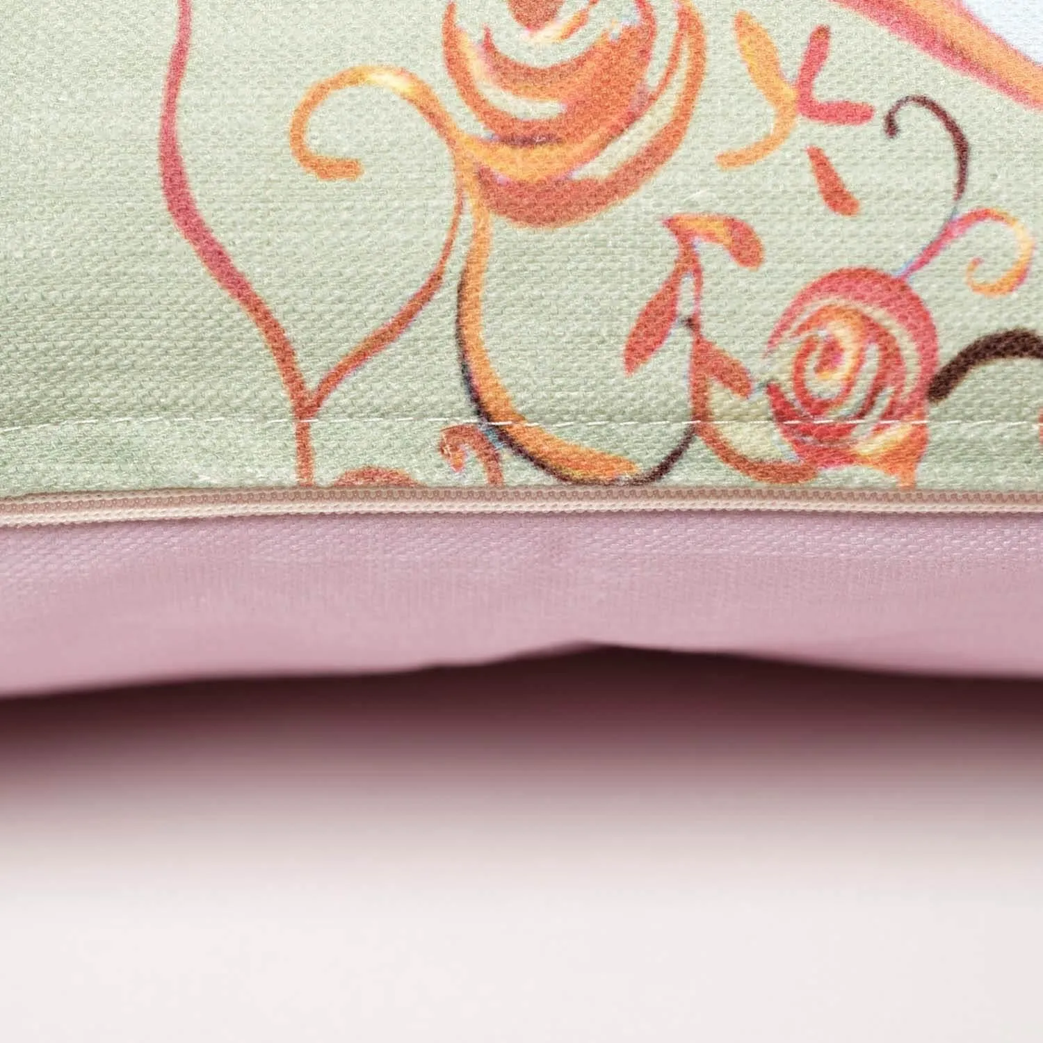 Candy Stripe Poppies (White) - Funky Art Cushion - Paradise Garden - House Of Turnowsky Pillows