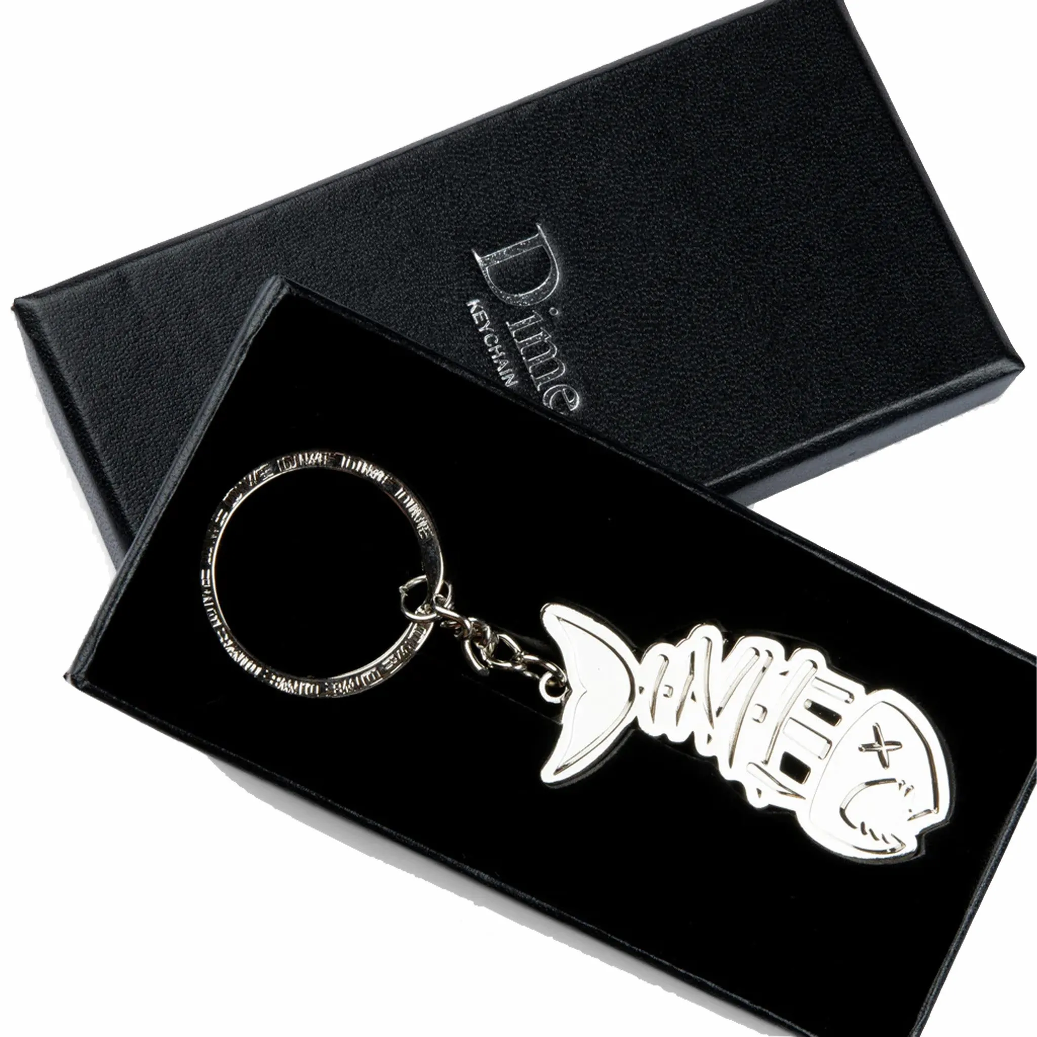 Dime Bones Keychain (Silver)