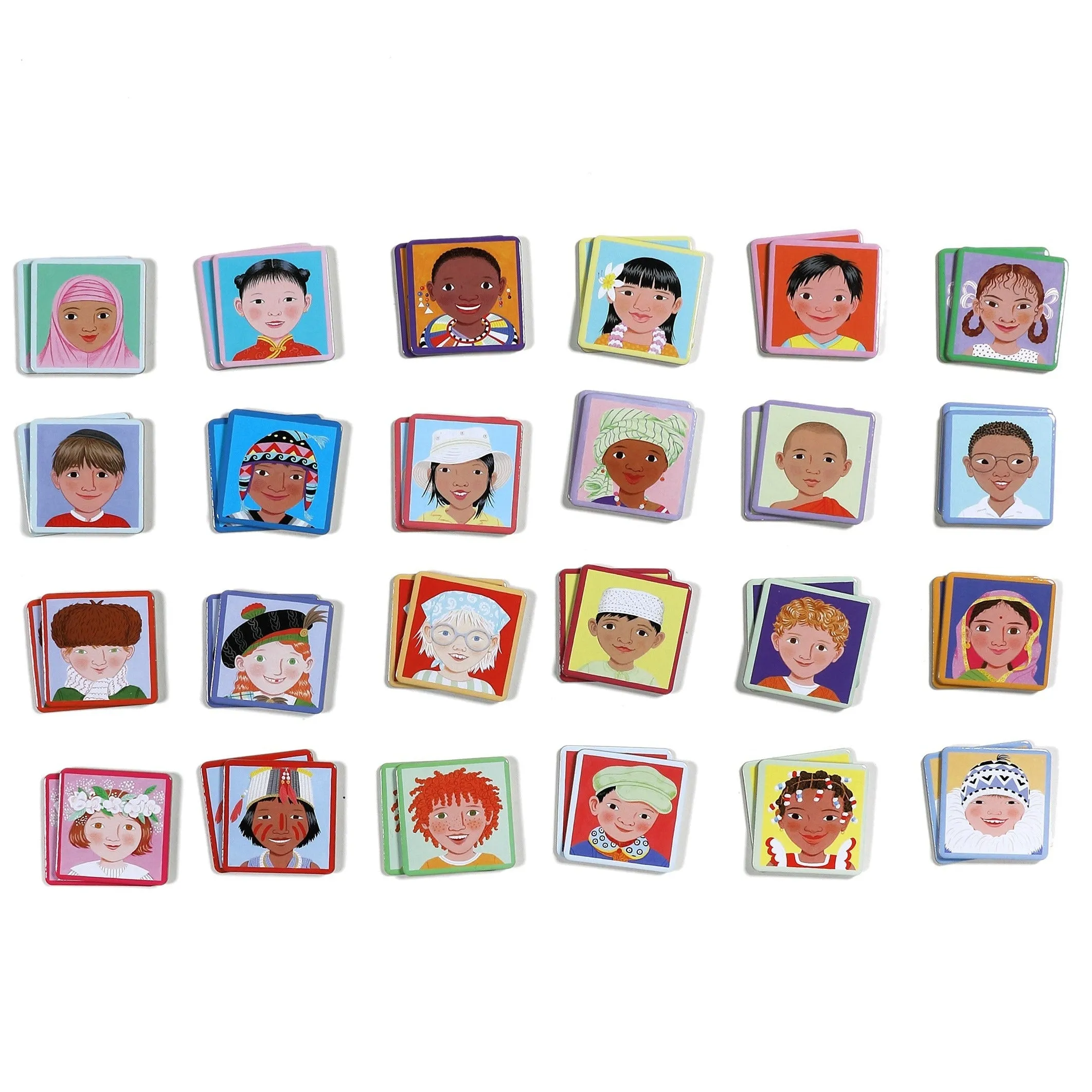 eeBoo I Never Forget a Face Memory & Matching Game