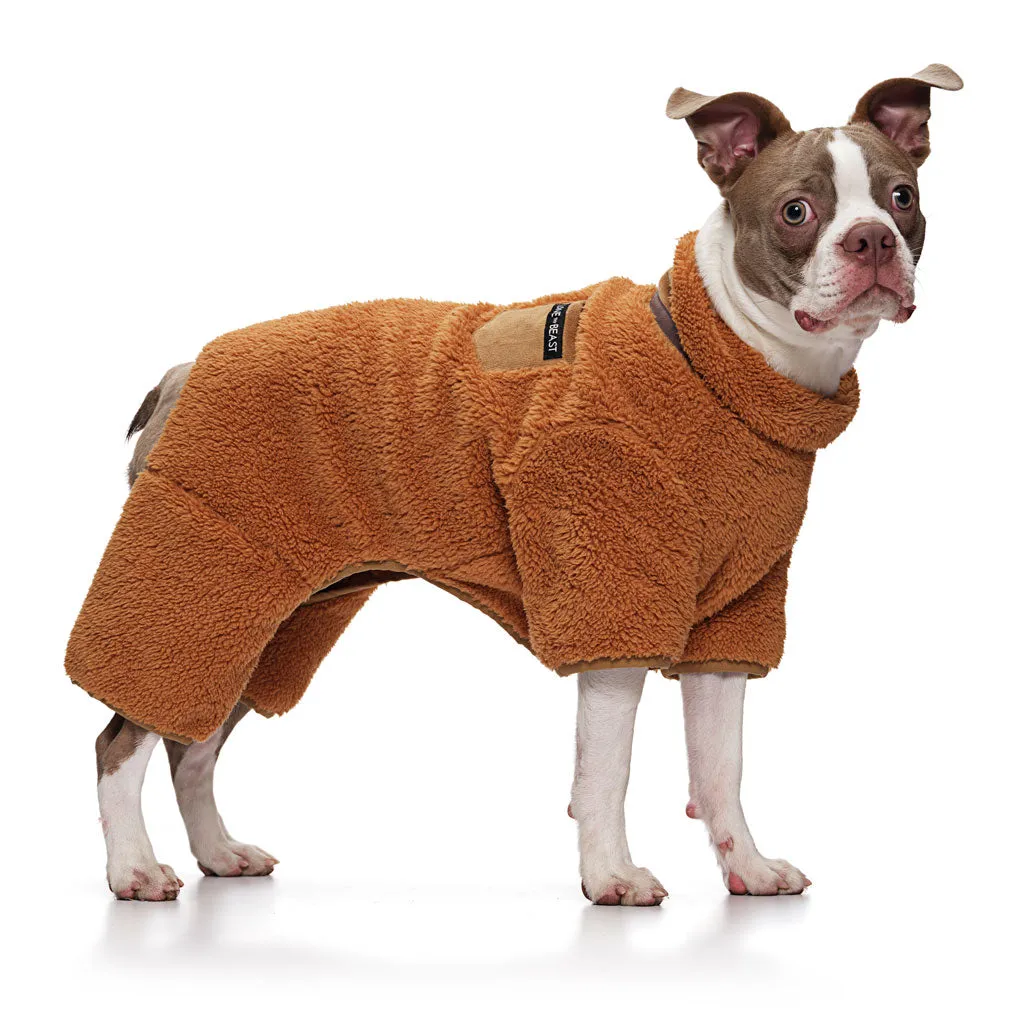 Love Thy Beast Cinnamon Teddy Bear Sherpa Onesie