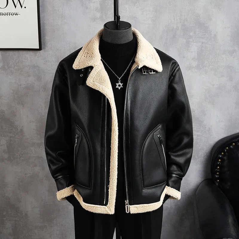 Short Loose Spliced Thickened Jacket