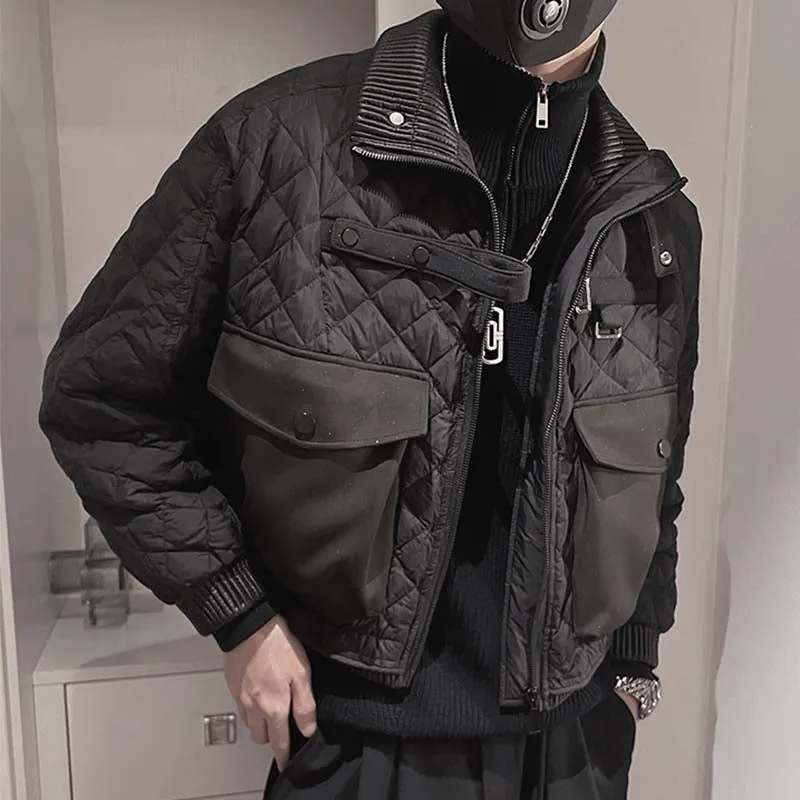 Short Stand Collar Zipper Thickened Cotton Jacket