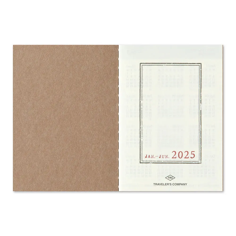 Traveler's Company 2025 - Weekly Diary Refill (Passport) - Second Half