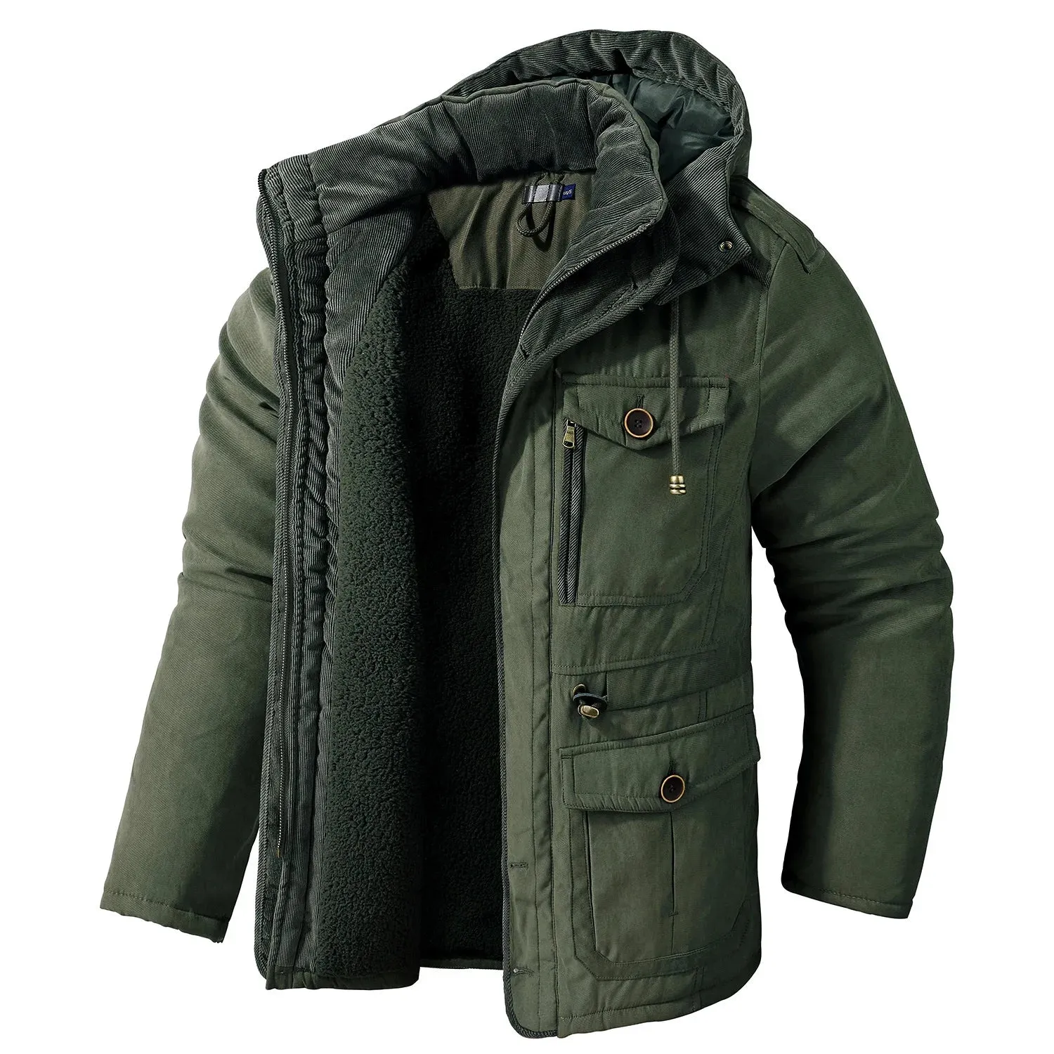 Wiaofellas  -  Autumn/Winter New Men's Large Plush Coat for Men's Casual Loose and Thickened Coat