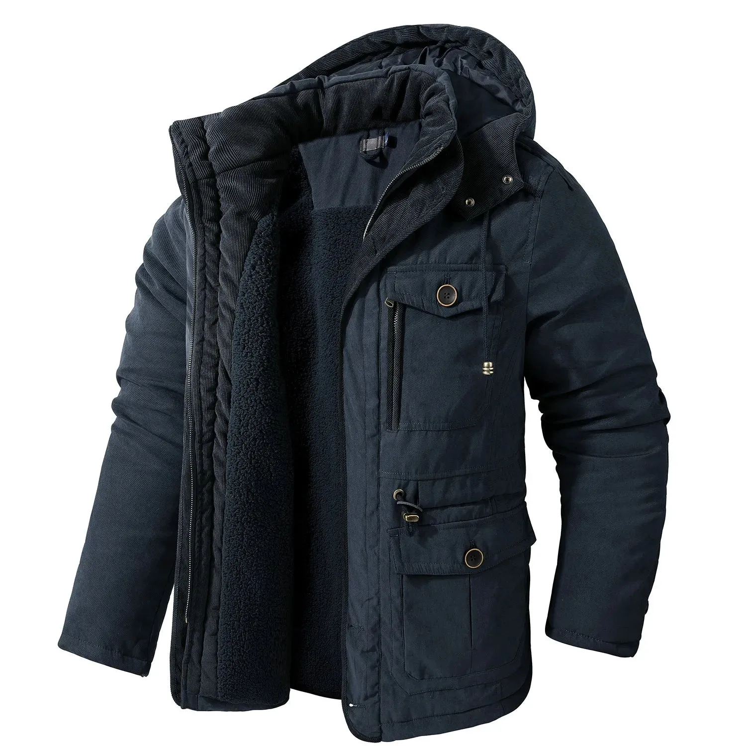 Wiaofellas  -  Autumn/Winter New Men's Large Plush Coat for Men's Casual Loose and Thickened Coat