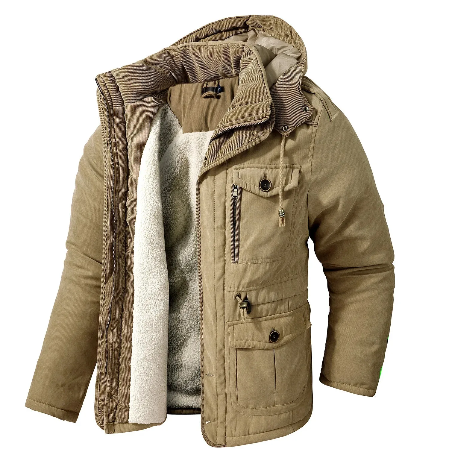 Wiaofellas  -  Autumn/Winter New Men's Large Plush Coat for Men's Casual Loose and Thickened Coat