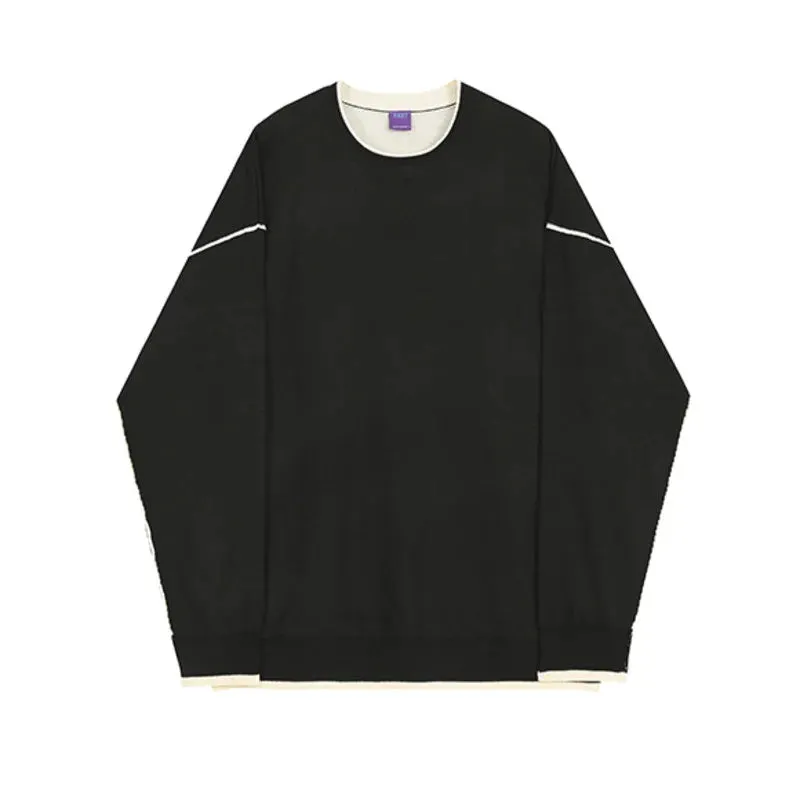 Wiaofellas  -  men's / wear round collar sweater Korean loose trendy kintted tops for male autumn and winter thickened new clothes 2Y4247